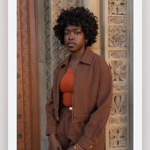 Big Bud Press Houndstooth Ricky Jacket Black and Brown